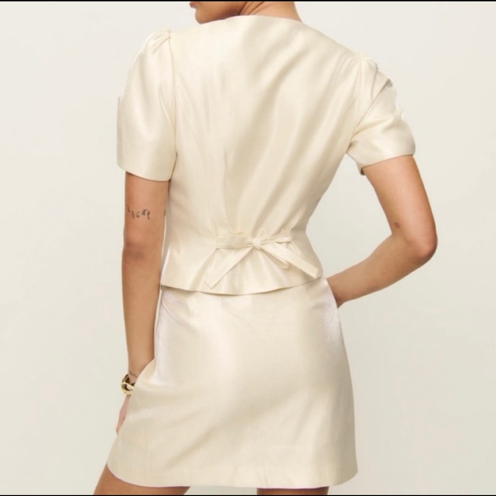 “💖Sale” Reformation Mika Two Piece — Cream - Picture 2 of 7